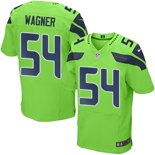 Men's Elite Bobby Wagner Nike Jersey Green - #54 Rush NFL Seattle Seahawks